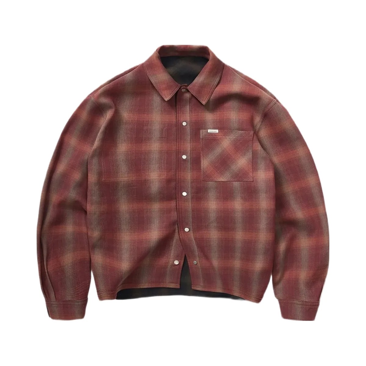 Represent Bonded Reversible Check Shirt Nero - HypeFly India View 1