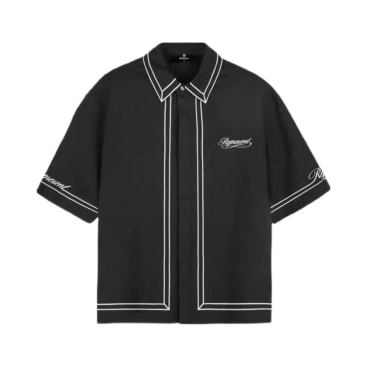 Represent Border Shirt Jet Black - HypeFly India View 1