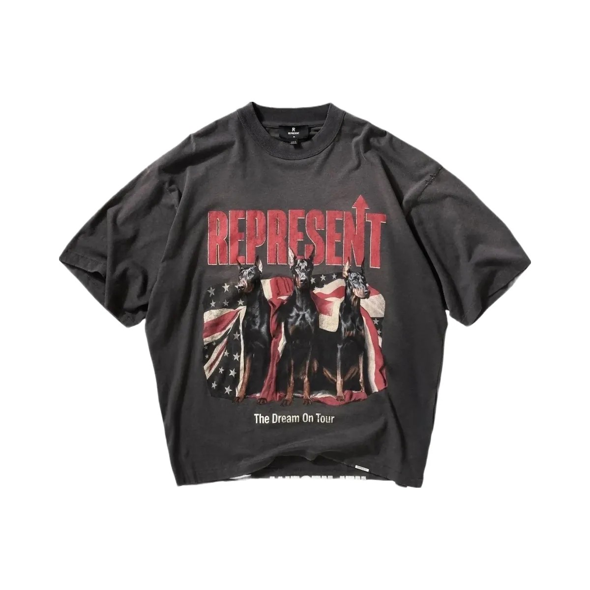 Represent Dream On Tour T Shirt Sun Fade Grey - HypeFly India View 1