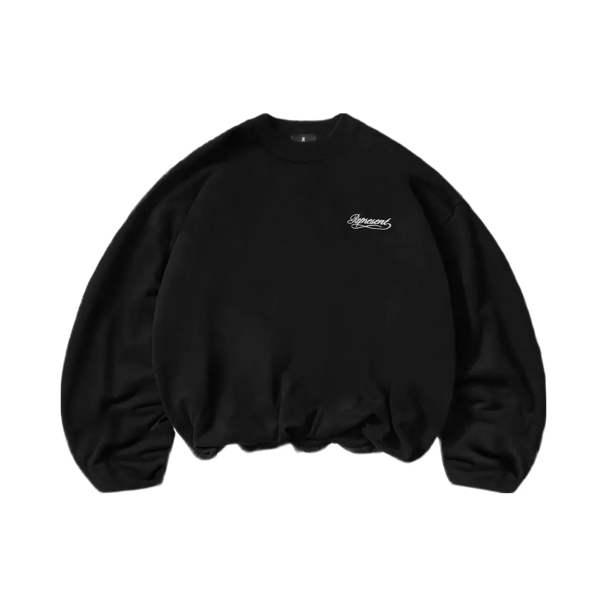 Represent Dual Layer Script Sweater Jet Black - HypeFly India View 1