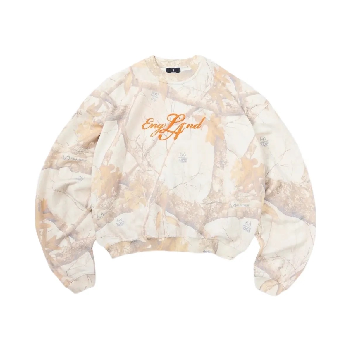 Represent England Sweater Washed White Real Tree Camo - HypeFly India View 1