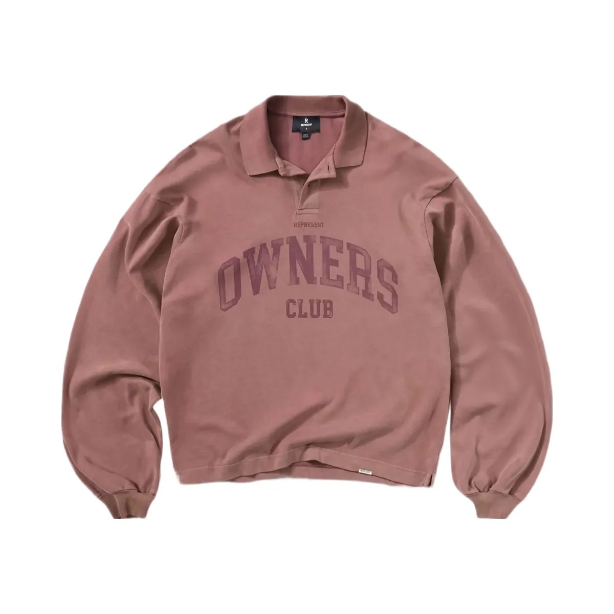 Represent Fw25 Represent Owners Club Rugby Polo Smoked Rose - HypeFly India View 1