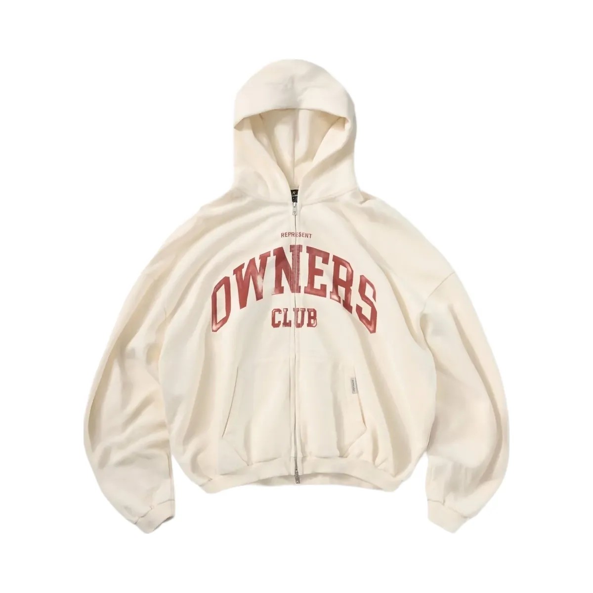 Represent Fw25 Represent Owners Club Zip Through Hoodie Buttercream - HypeFly India View 1