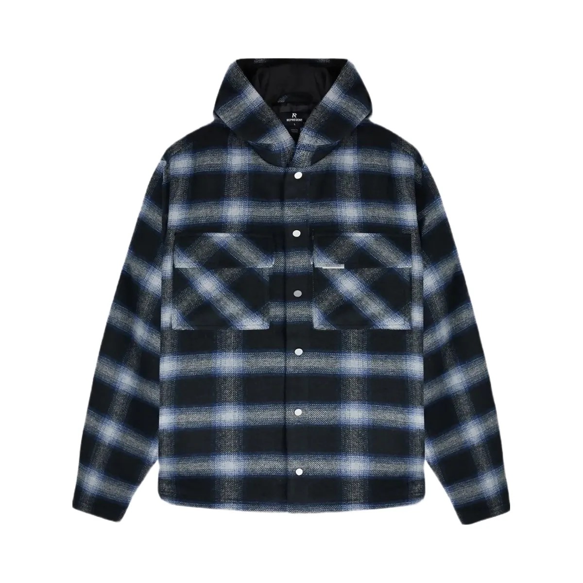 Represent Hooded Overshirt Midnight Navy - HypeFly India View 1