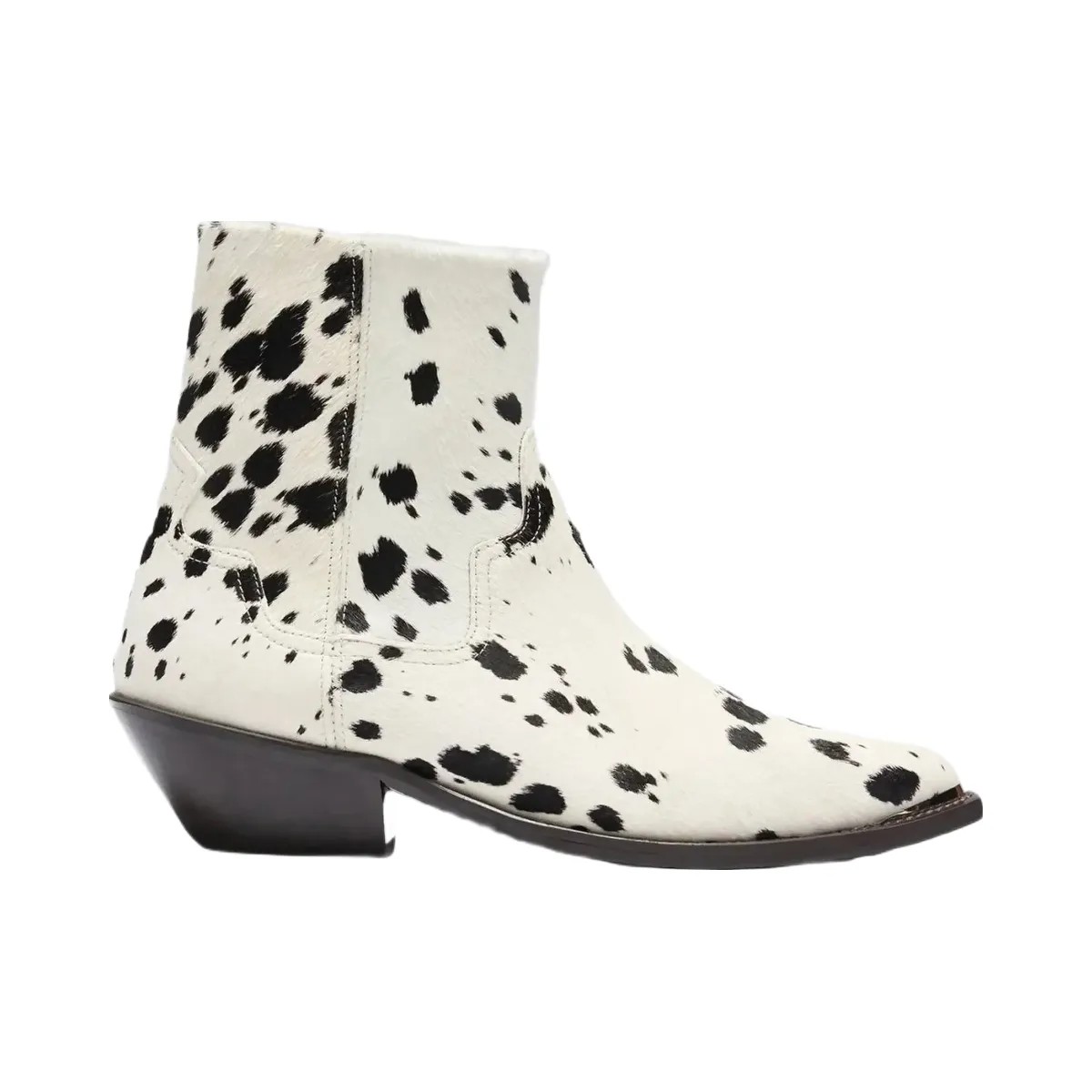 Represent Michael Zip Boot Cowhide Flat White Black - HypeFly India View 1
