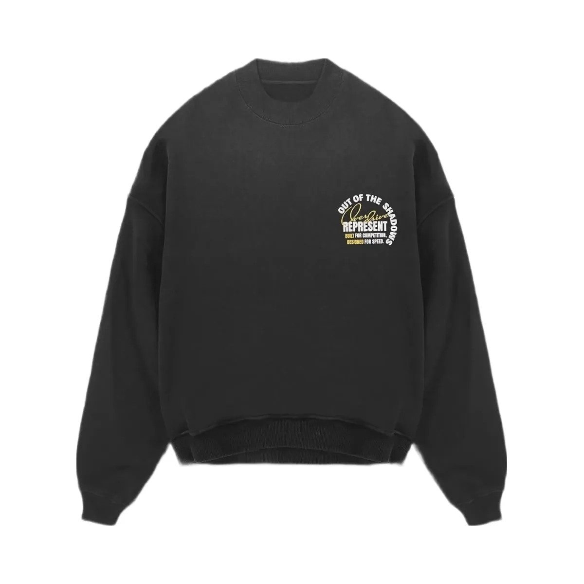 Represent Out Of The Shadows Sweater Stained Black - HypeFly India View 1