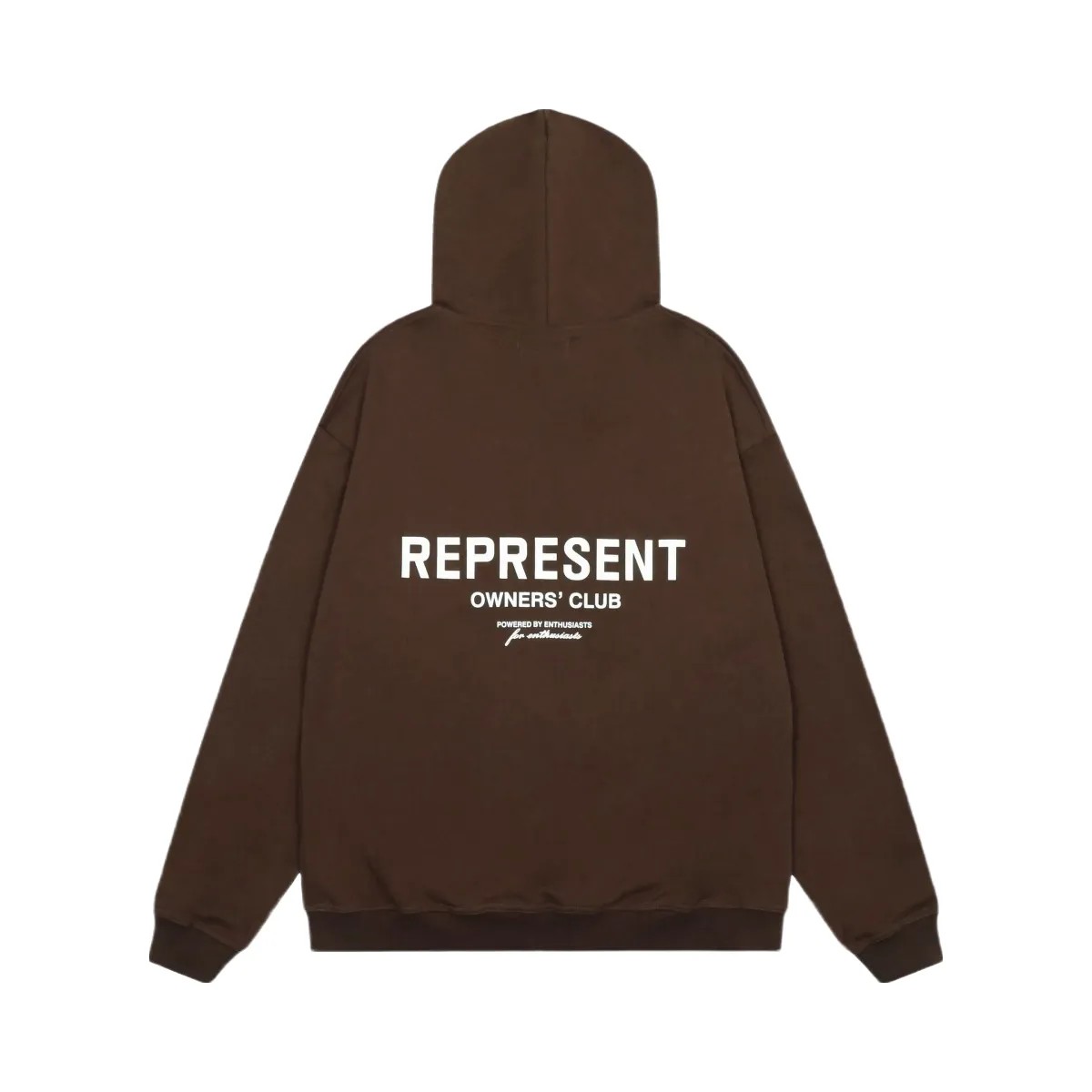 Represent Owners Club Hoodie Brown White Mens Ss22 - HypeFly India View 1