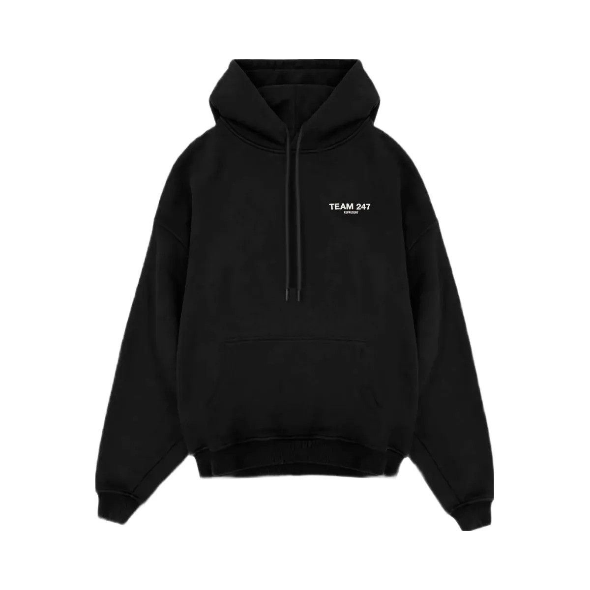 Represent Team 247 Oversized Hoodie Jet Black - HypeFly India View 1