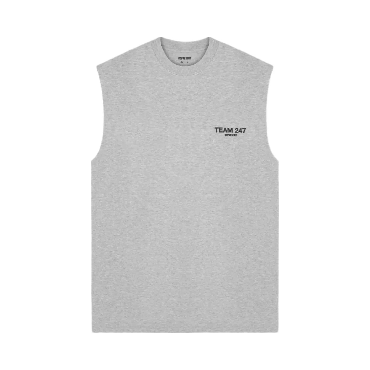 Represent Team 247 Oversized Tank Ash Grey Black - HypeFly India View 1