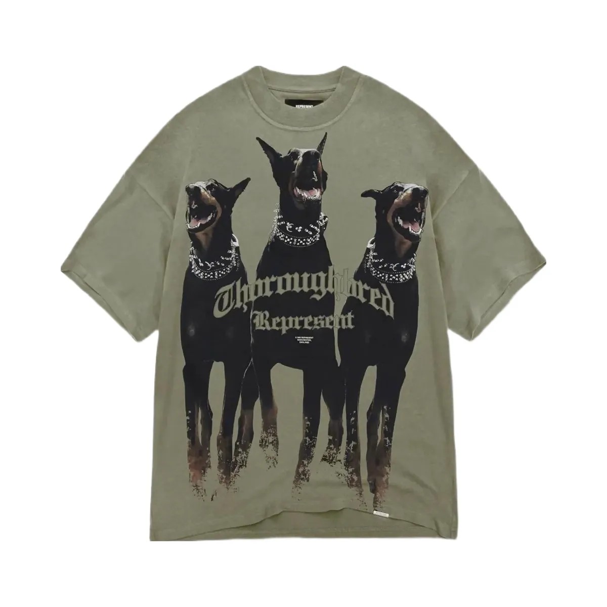 Represent Thoroughbred T Shirt Khaki - HypeFly India View 1