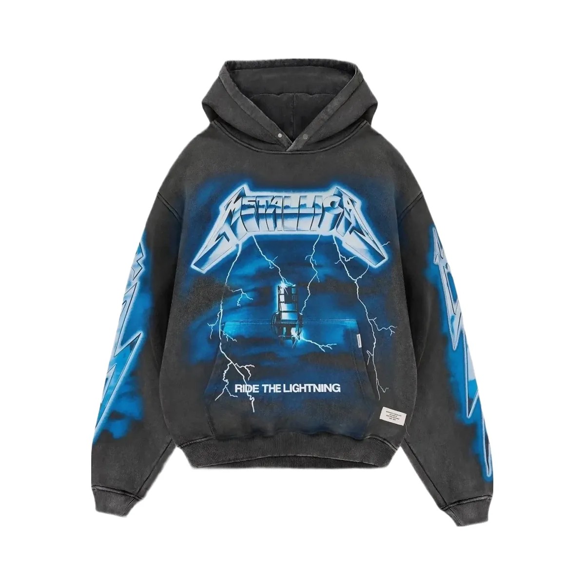 Represent X Metallica Ride The Lightning Hoodie Vintage Grey - HypeFly India View 1