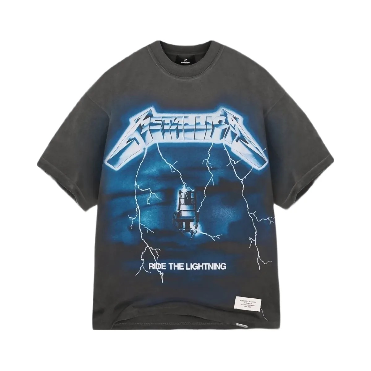 Represent X Metallica Ride The Lightning T Shirt Vintage Grey - HypeFly India View 1