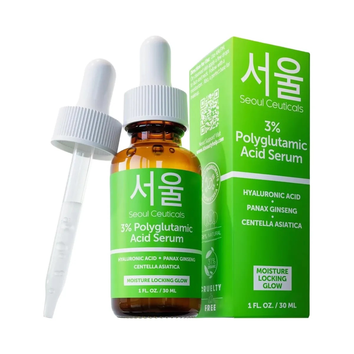 Seoul Ceuticals Korean Skin Care 3% Polyglutaimic Acid Serum - HypeFly India View 1