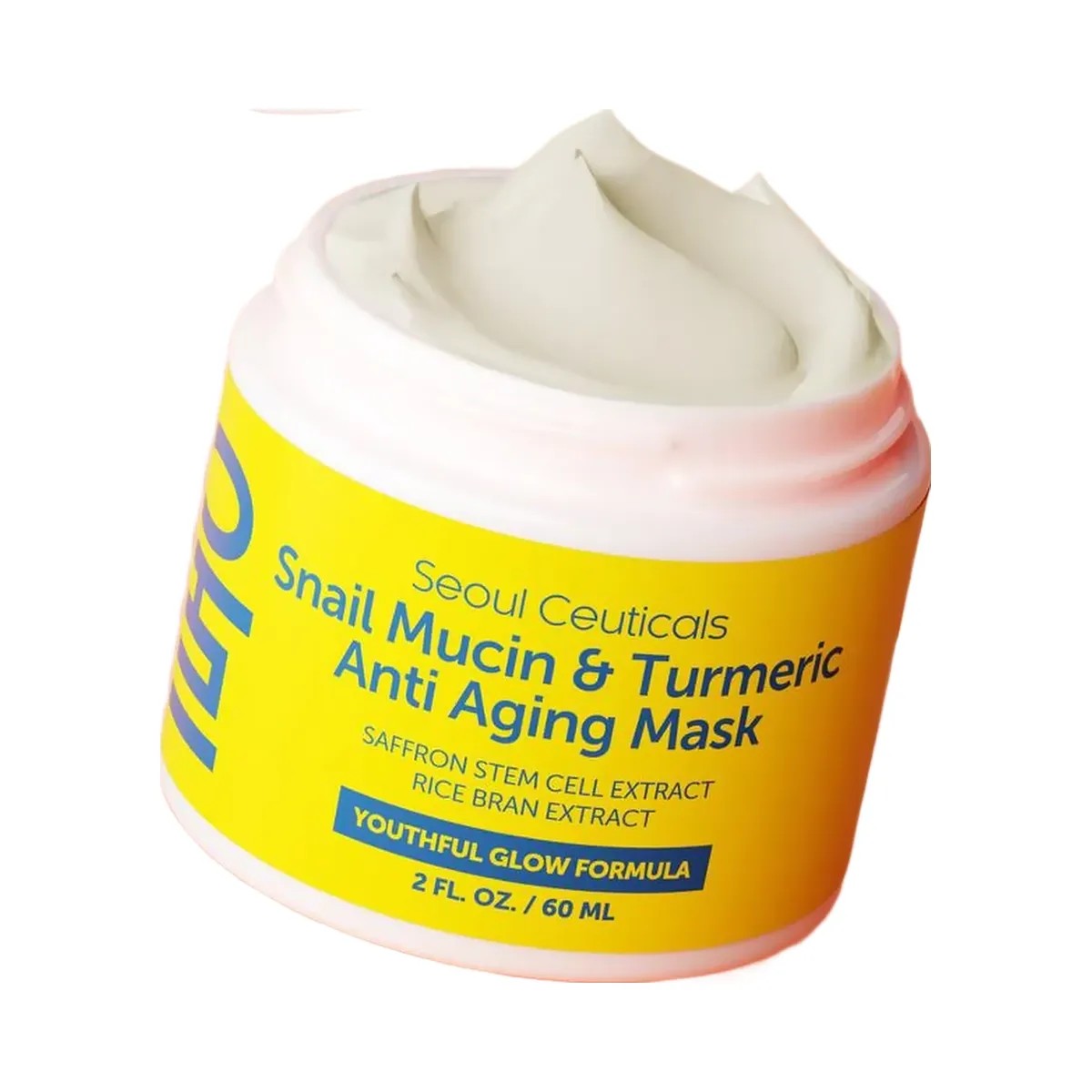 Seoul Ceuticals Korean Skin Care Snail Mucin & Turmeric Anti Aging Mask - HypeFly India View 4