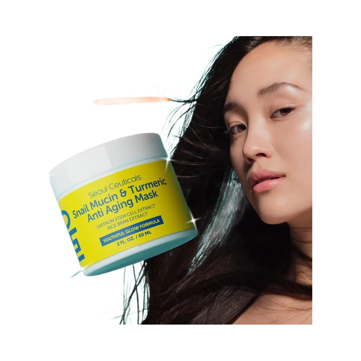 Seoul Ceuticals Korean Skin Care Snail Mucin & Turmeric Anti Aging Mask - HypeFly India View 6
