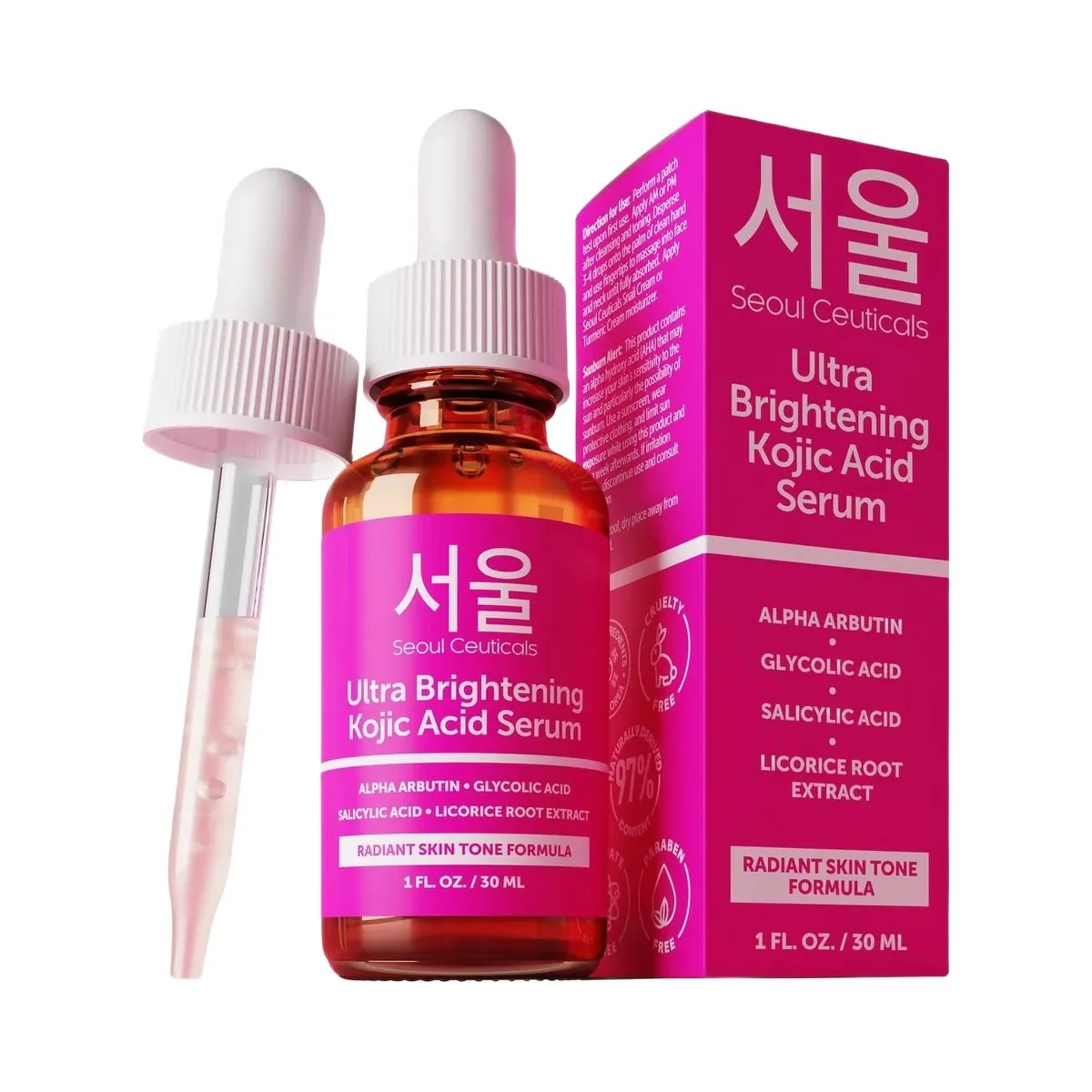 Seoul Ceuticals Korean Skin Care Ultra Brightening Kojic Acid Serum - HypeFly India View 1