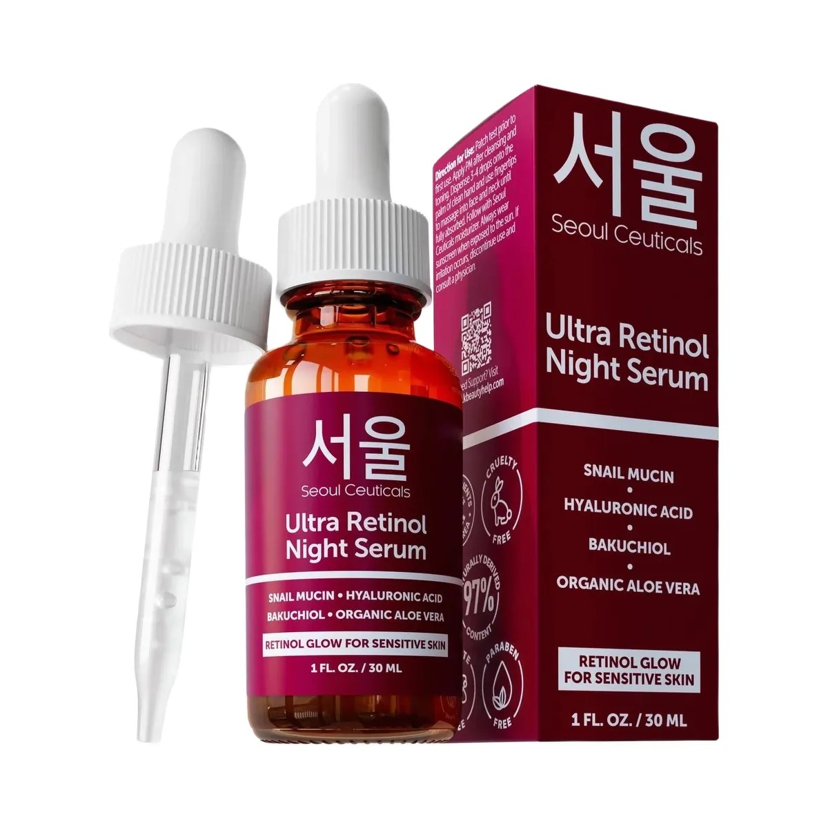 Seoul Ceuticals Korean Skin Care Ultra Retinol Night Serum - HypeFly India View 1