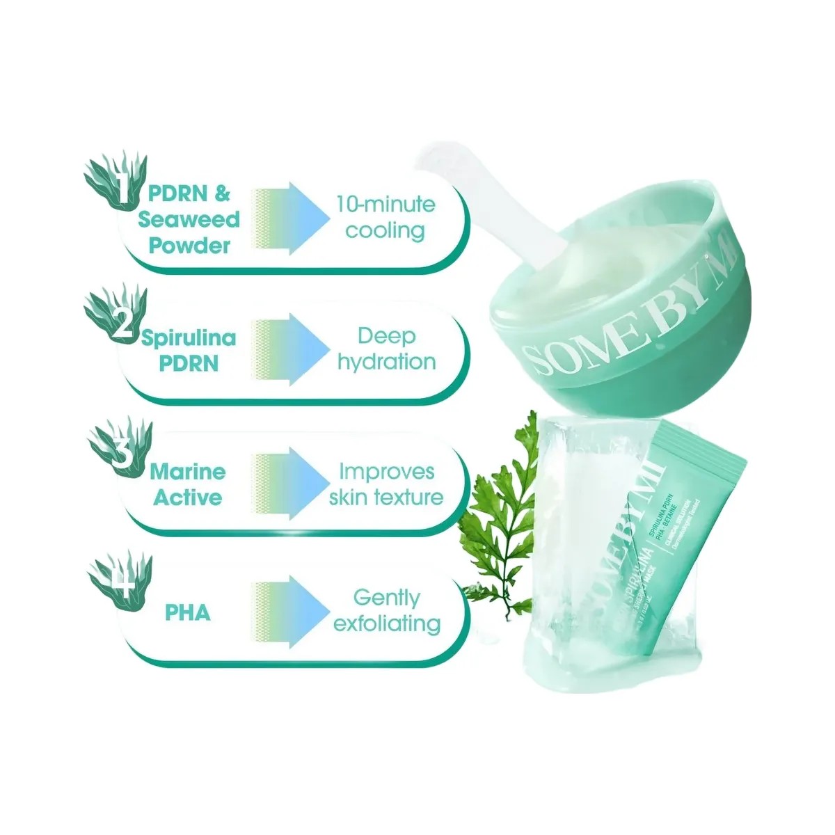 SOME BY MI PDRN Spirulina Soothing Sherbet Mask - HypeFly India View 4