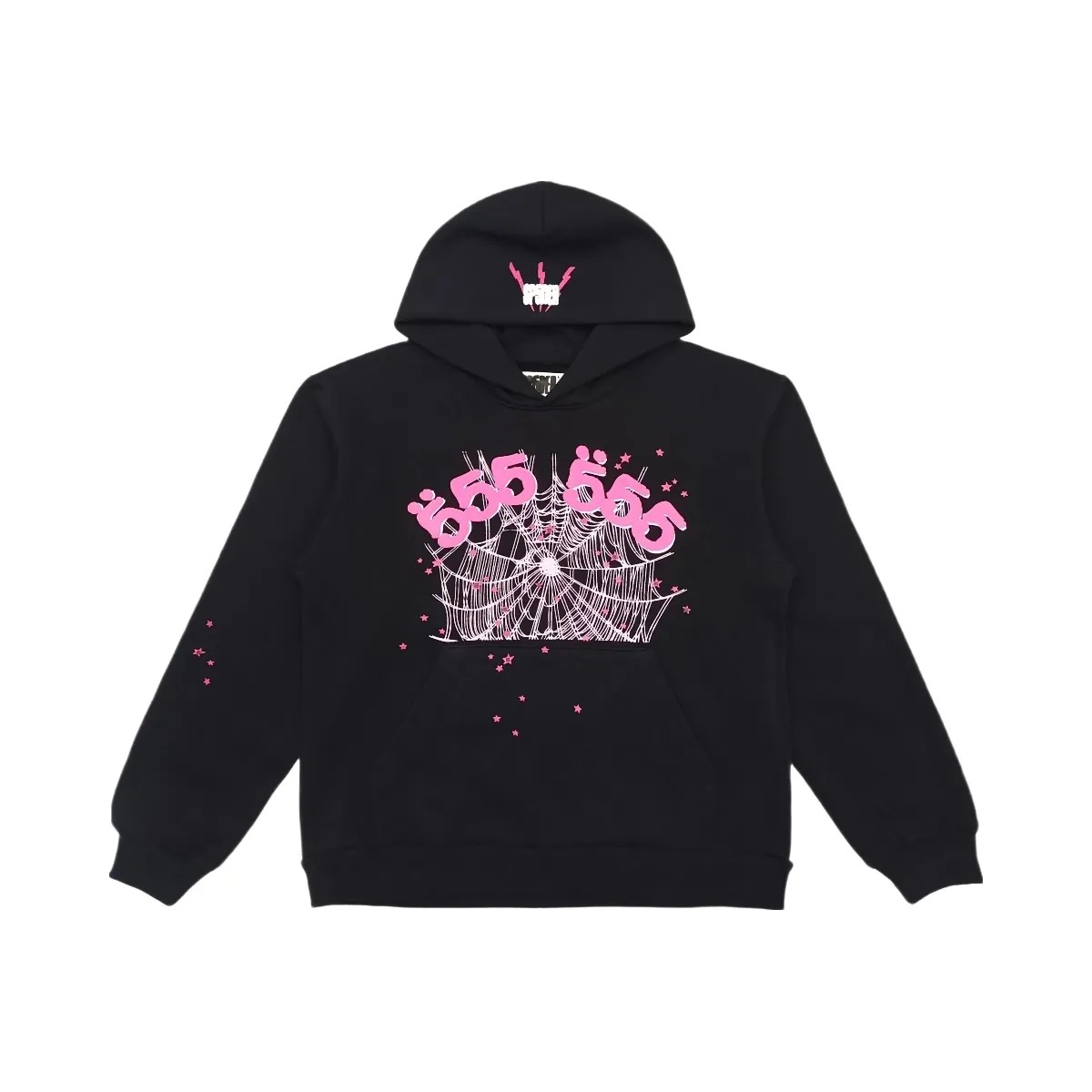 SP5DER Angel Number Hoodie Black - HypeFly India View 1