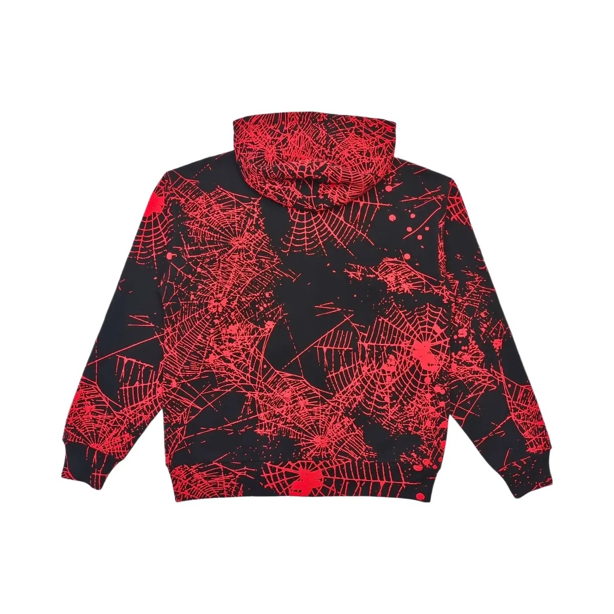 SP5DER Aop Web V2 Zip Up Hoodie Black - HypeFly India View 2
