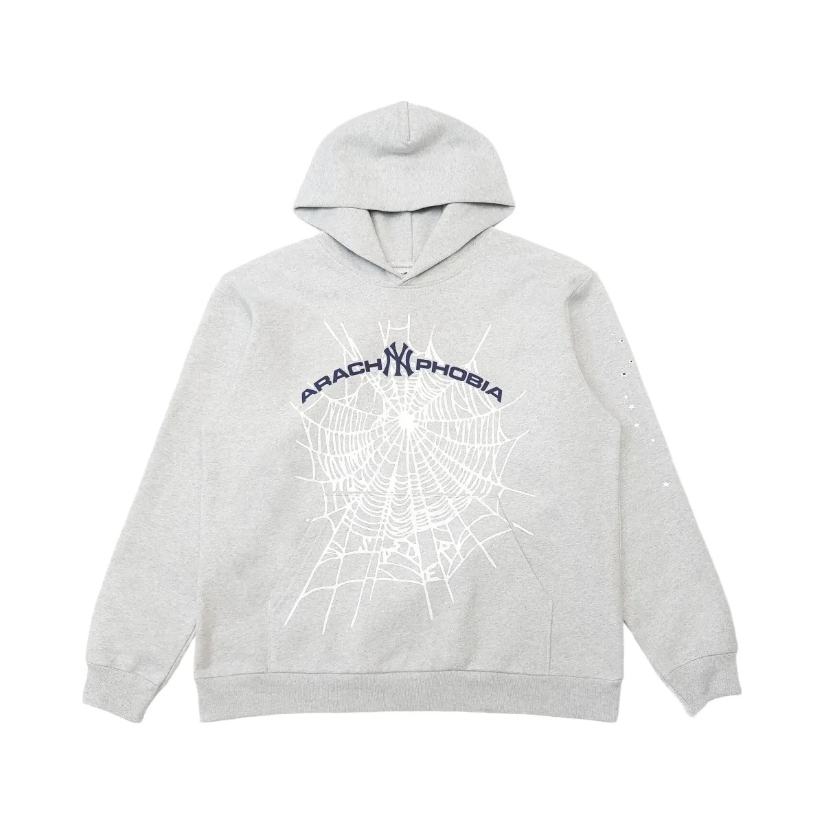 SP5DER Arach Ny Phobia Hoodie Ash Grey - HypeFly India View 1