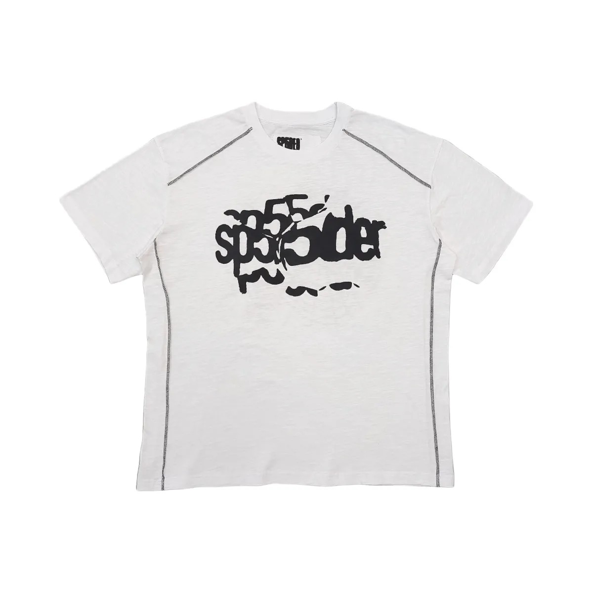 SP5DER Contrast Stitch Slub T-Shirt White - HypeFly India View 1