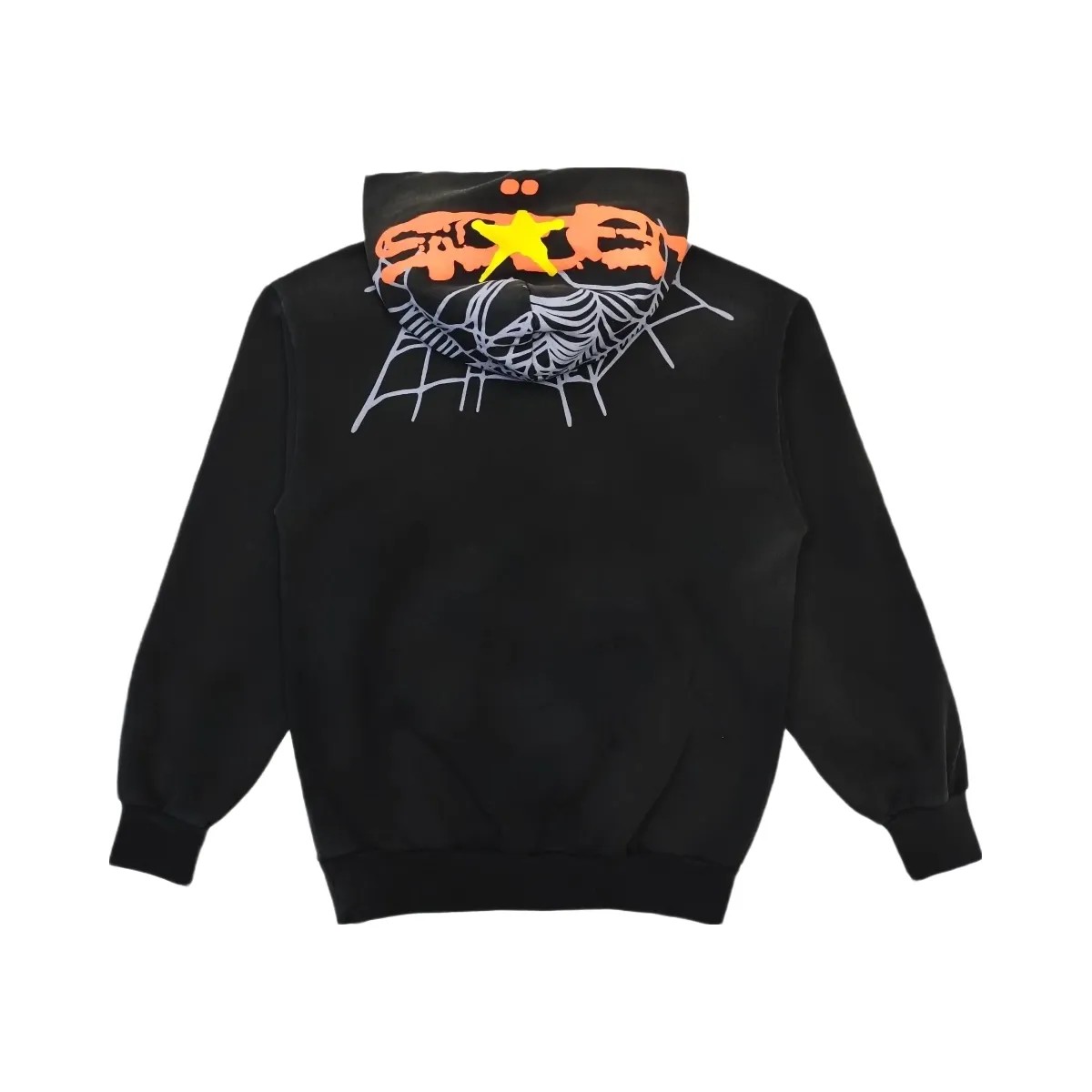 SP5DER Heavy Web Hoodie Black - HypeFly India View 2