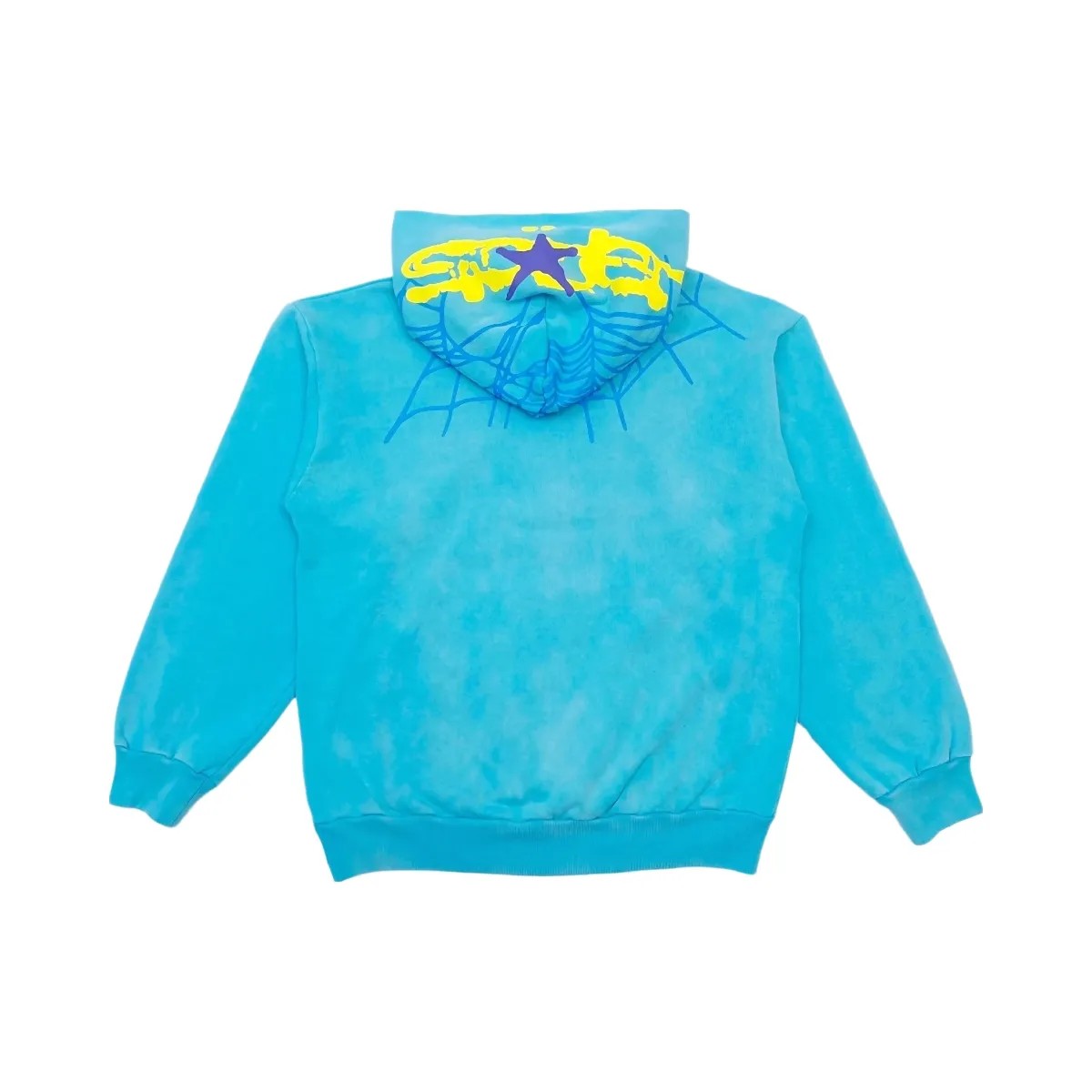 SP5DER Heavy Web Hoodie Cyan - HypeFly India View 2