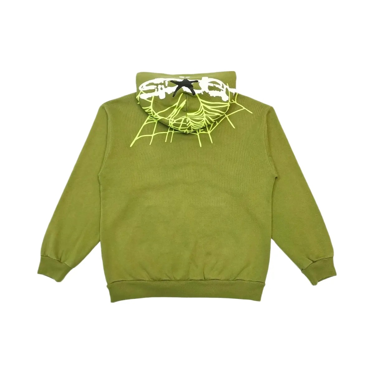 SP5DER Heavy Web Hoodie Olive - HypeFly India View 2