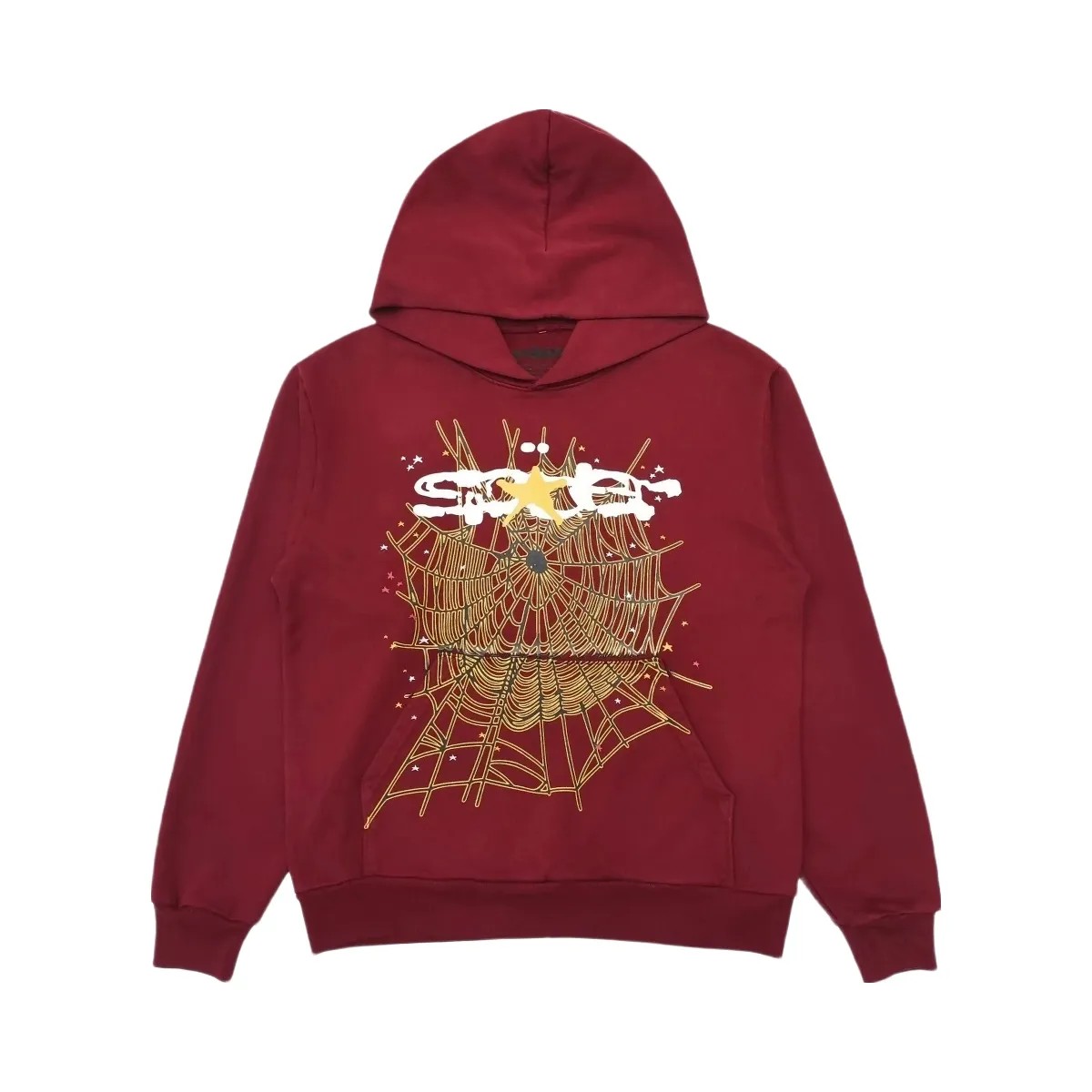 SP5DER Logo Hoodie Maroon - HypeFly India View 1
