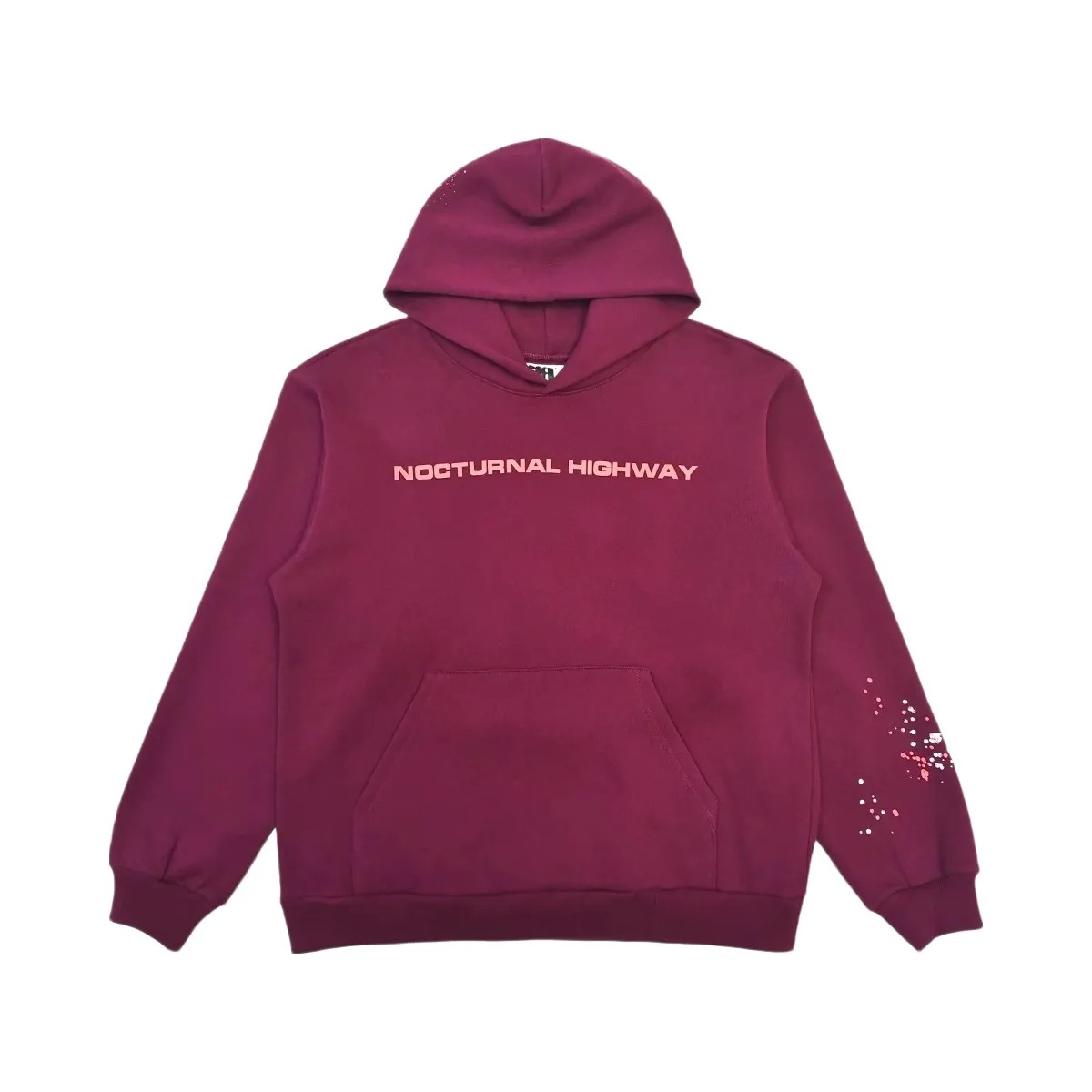 SP5DER Nocturnal Highway Hoodie Dark Purple - HypeFly India View 2