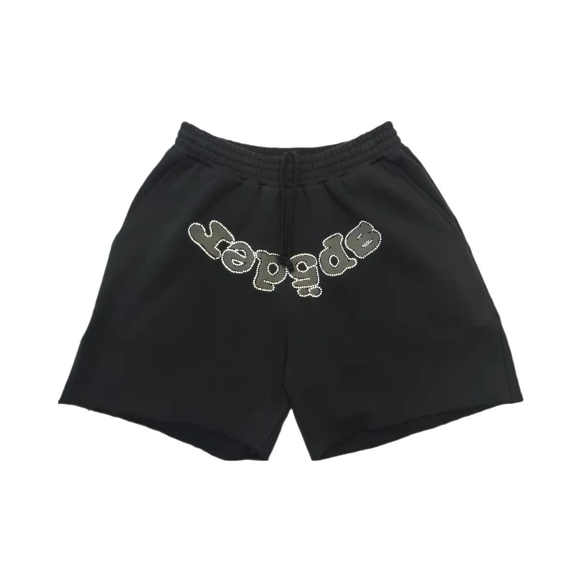 SP5DER Og Web V2 Rhinestone Short Black/Brown - HypeFly India View 1
