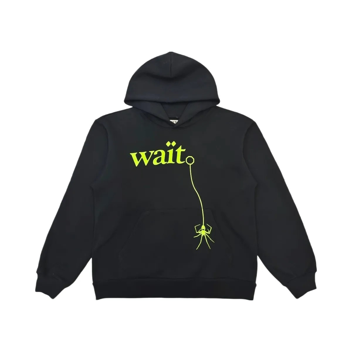 SP5DER Wait Hoodie Black - HypeFly India View 1