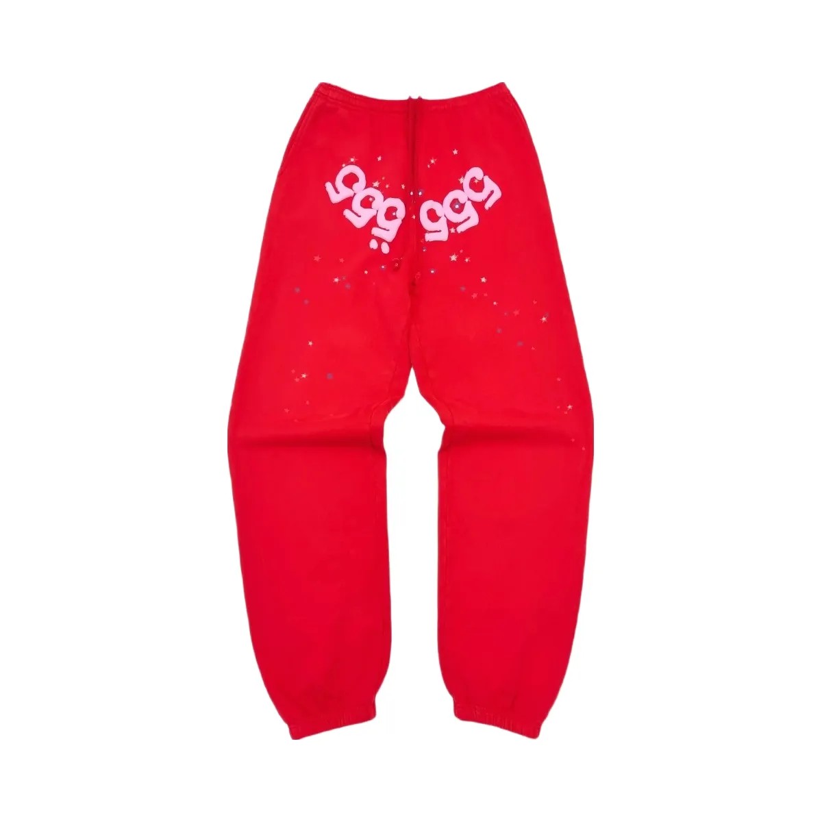 SP5DER Worldwide Red Angel Number 555 Sweatpants Red - HypeFly India View 1