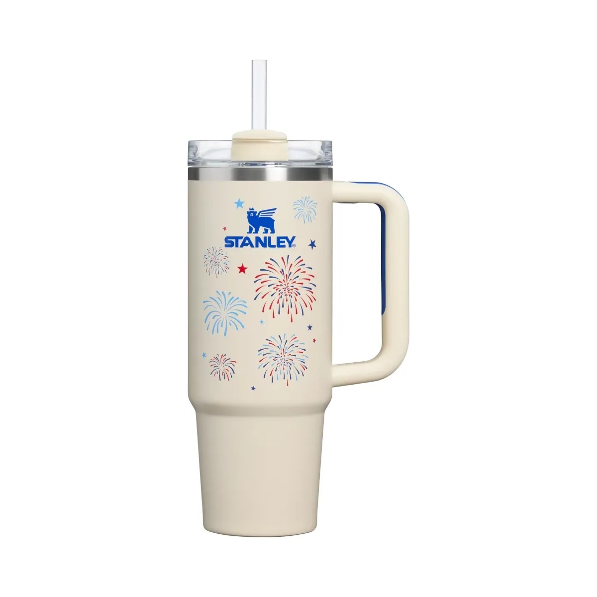 Stanley Quencher H2 0 Flowstate Tumbler Cream Royal Fireworks 30 OZ - HypeFly India View 1