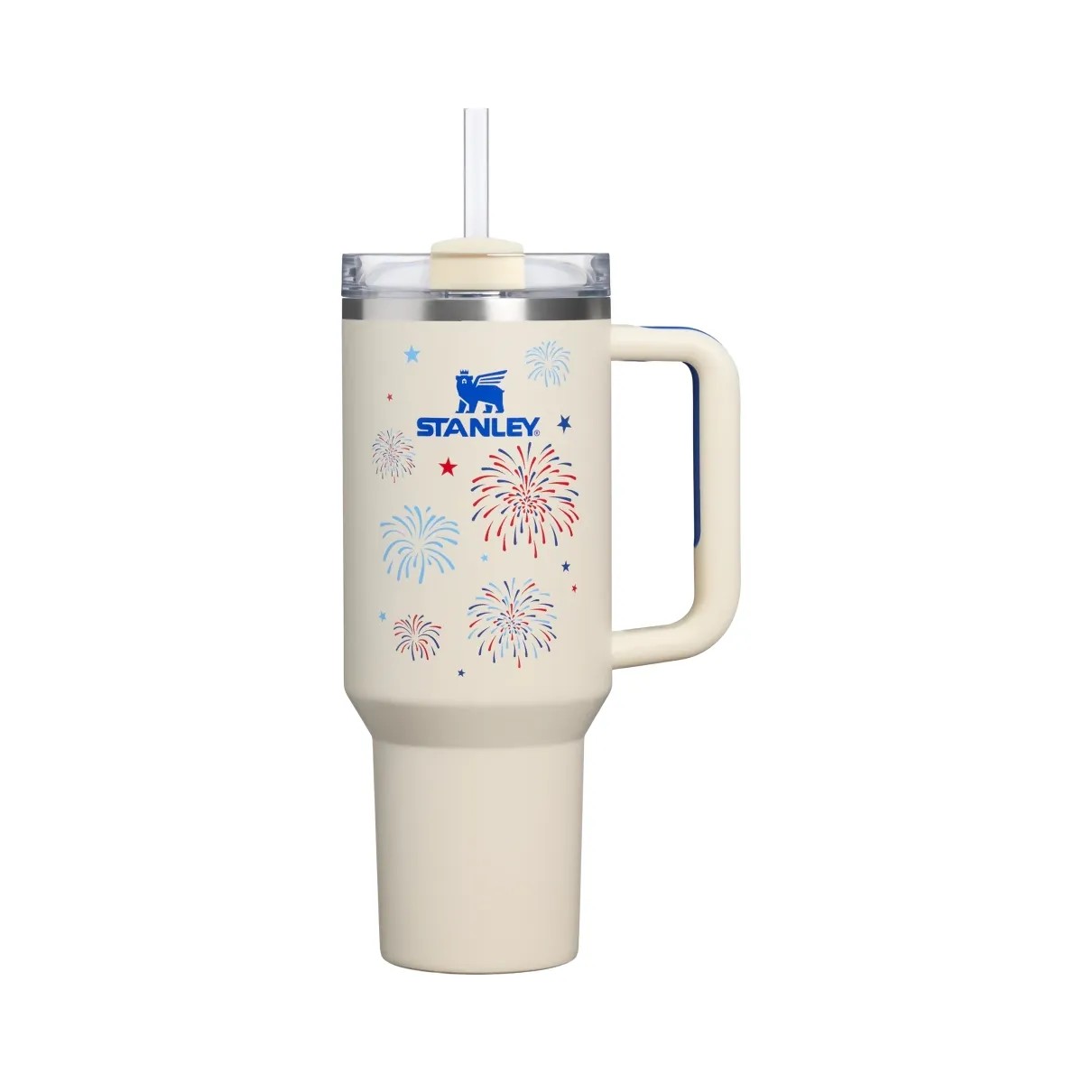 Stanley Quencher H2 0 Flowstate Tumbler Cream Royal Fireworks 40 OZ - HypeFly India View 1