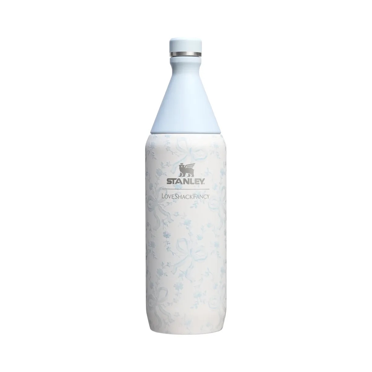 Stanley 1913 X Loveshackfancy Holiday All Day Slim Bottle Coquette Bow Winter Ice 34 OZ - HypeFly India View 1