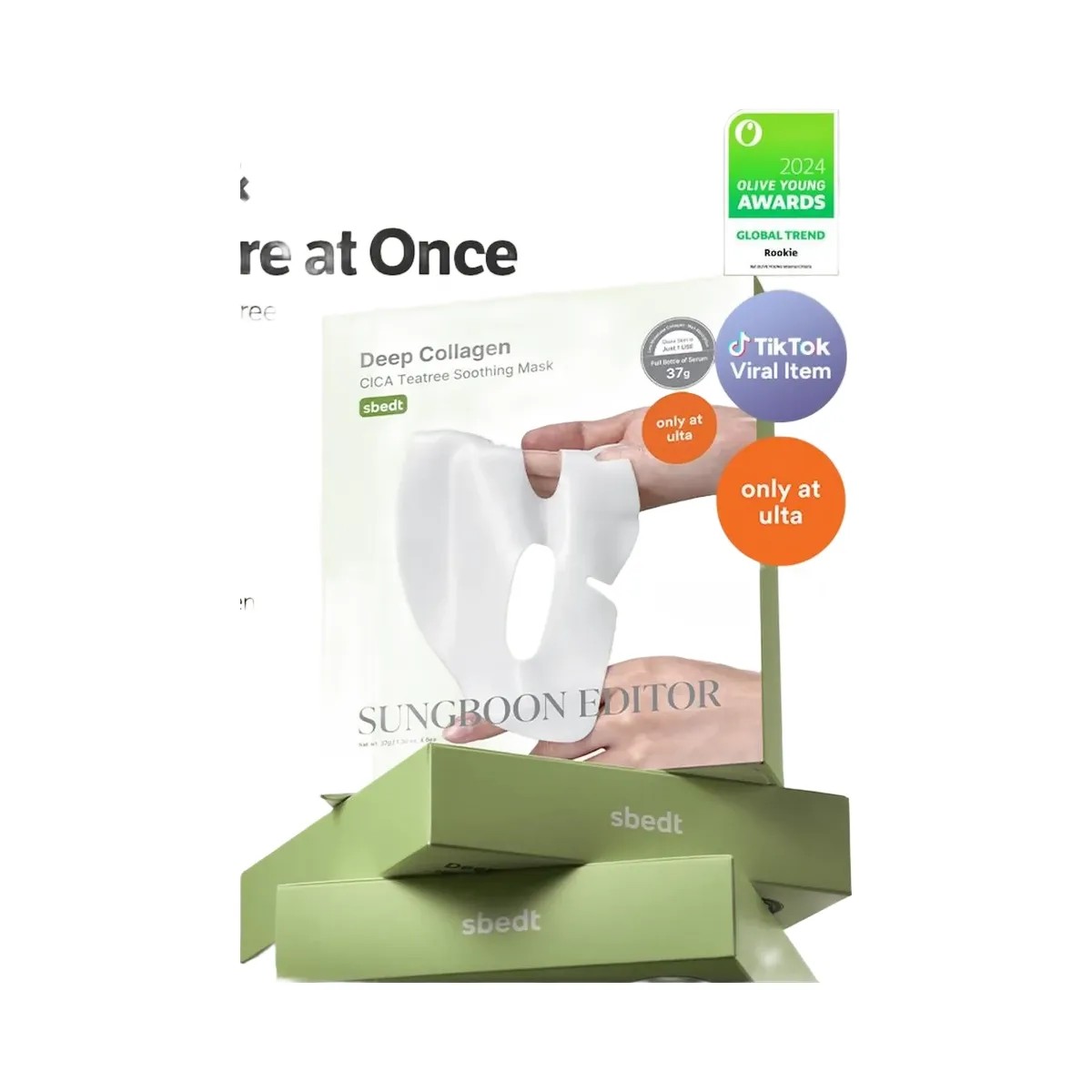 SUNGBOON EDITOR Deep Collagen CICA Teatree Soothing Mask - HypeFly India View 2
