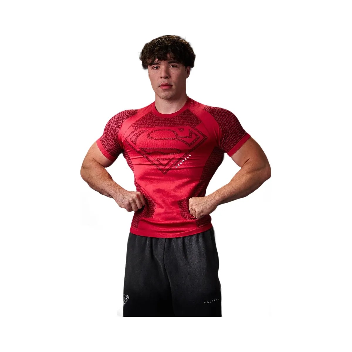 YoungLA Superman Compression Tees 'Red' - HypeFly India View 1