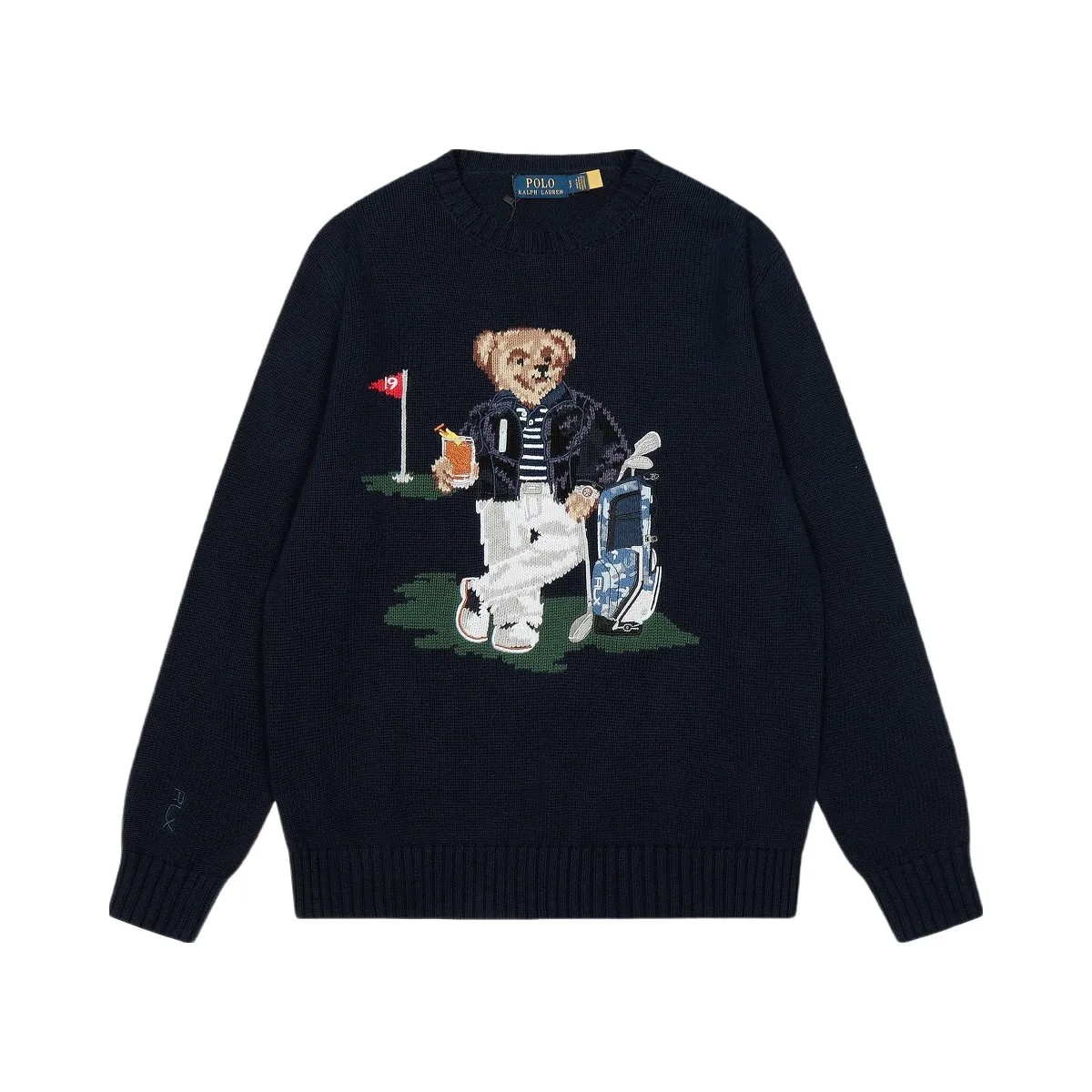 Supreme Polo Bear Cotton Blend Jumper Rlx Refined Black - HypeFly India View 1