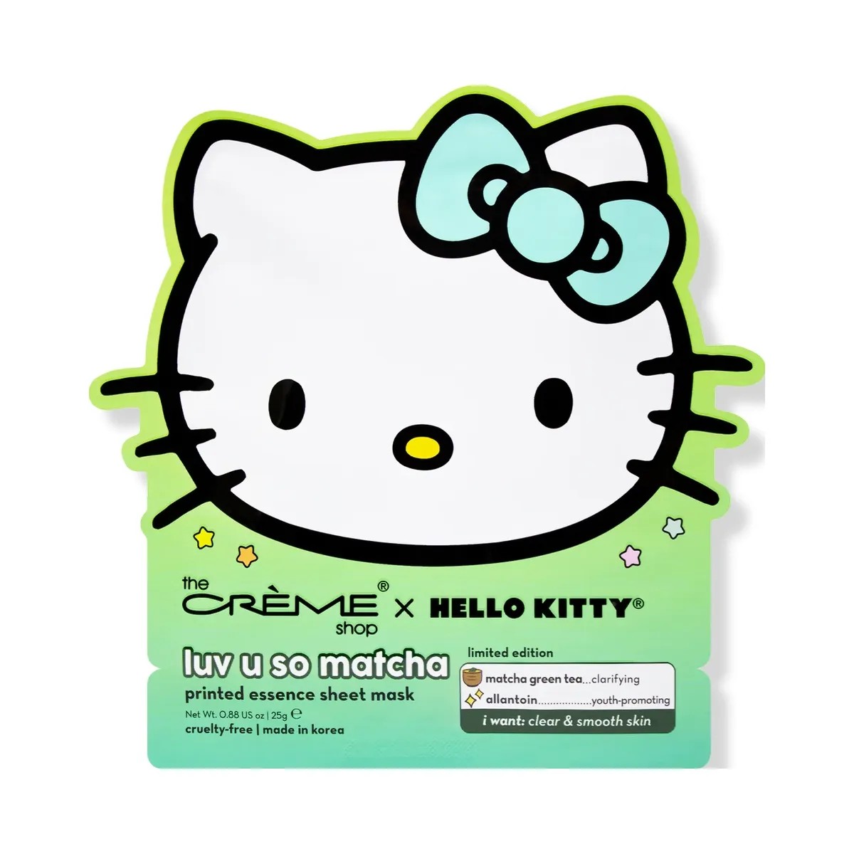 The Crème Shop Hello Kitty Luv U So Matcha Printed Essence Sheet Mask - HypeFly India View 1