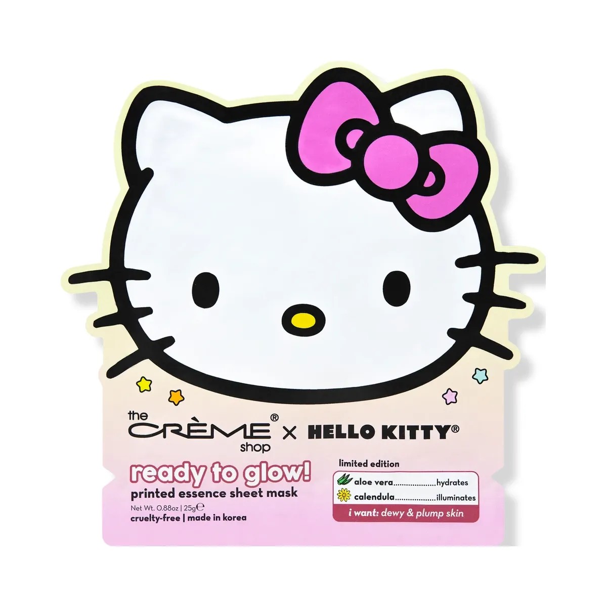The Crème Shop Hello Kitty Ready to Glow! Printed Essence Sheet Mask - HypeFly India View 1