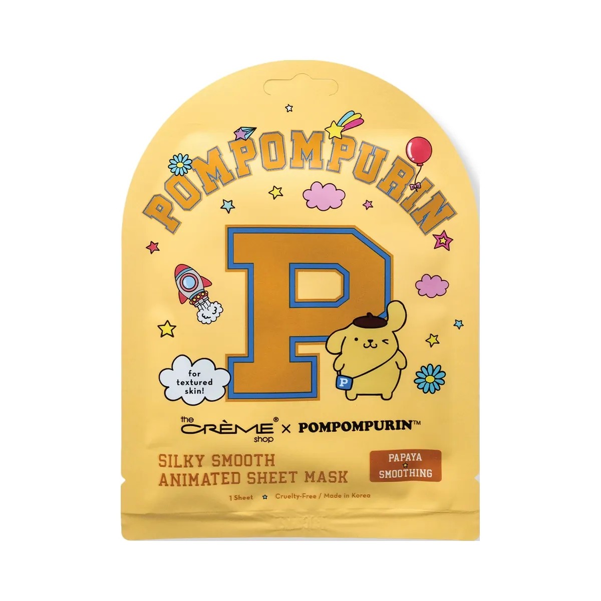 The Crème Shop Pompompurin Silky Smooth Animated Sheet Mask - HypeFly India View 1