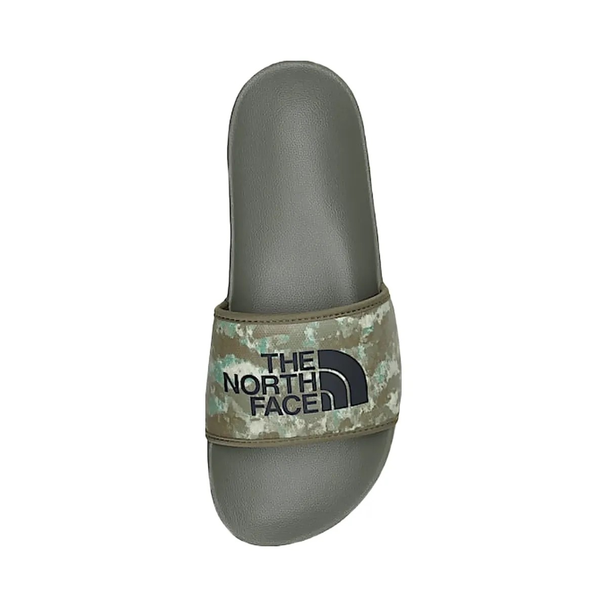 The North Face Mens Base Camp Slides Iii Military Olive Stippled Camo Print/TNF Black - HypeFly India View 3