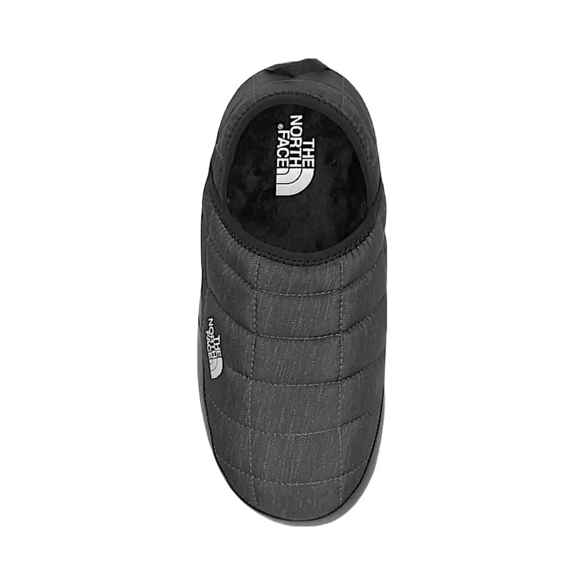 The North Face Womens Thermoball Traction Mules Phantom Grey Heather Print/TNF Black - HypeFly India View 3