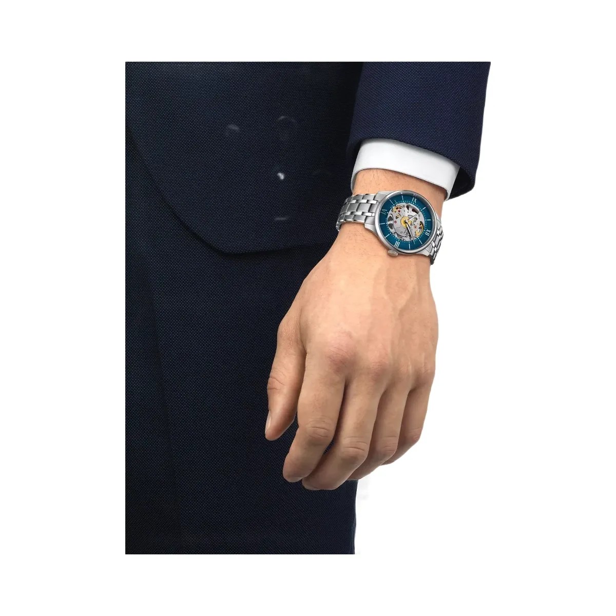 Tissot Chemin Des Tourelles Unisex Automatic Blue Dial Analog Stainless Steel Watch T1398361104800 - HypeFly India View 5