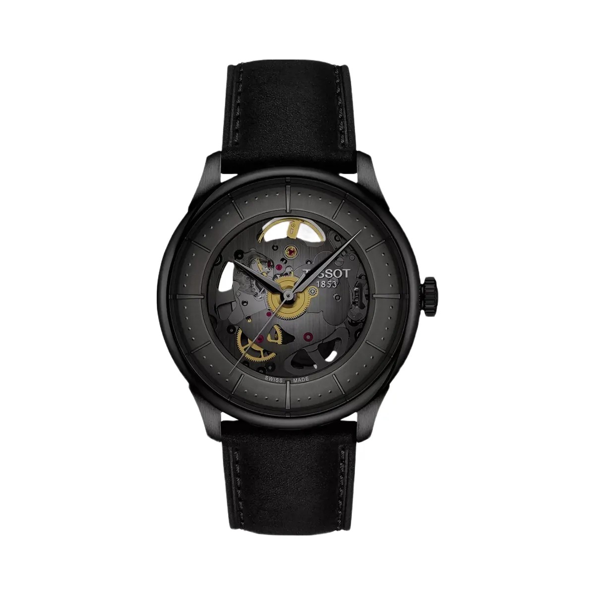 Tissot Chemin Des Tourelles Unisex Automatic Grey Dial Analog Leather Watch T1398363644100 - HypeFly India View 1