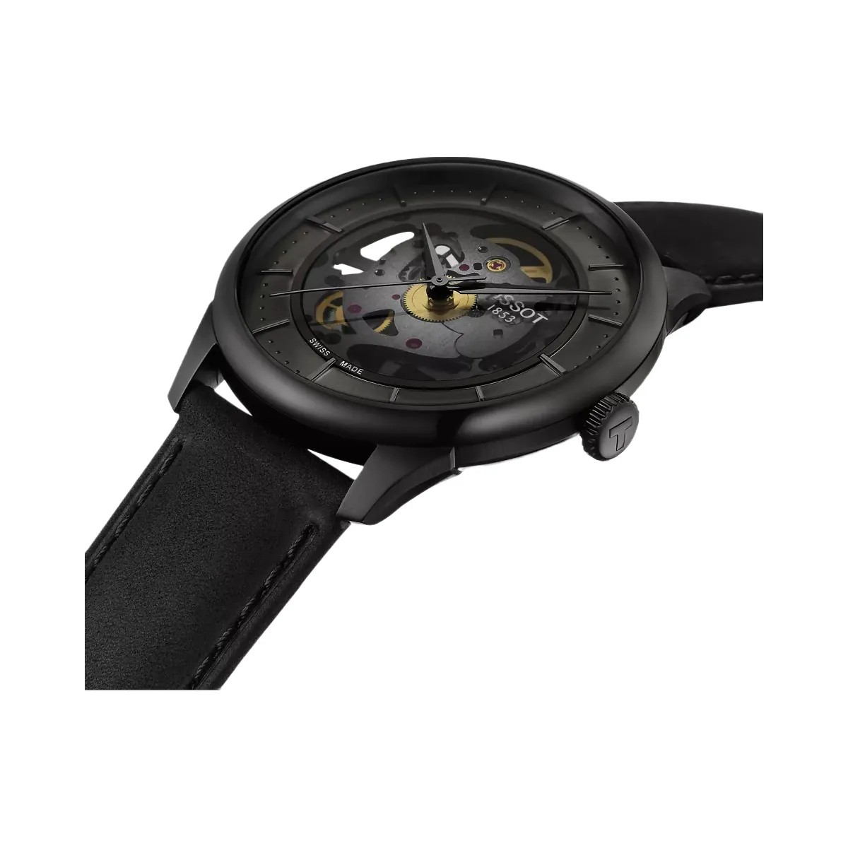 Tissot Chemin Des Tourelles Unisex Automatic Grey Dial Analog Leather Watch T1398363644100 - HypeFly India View 5