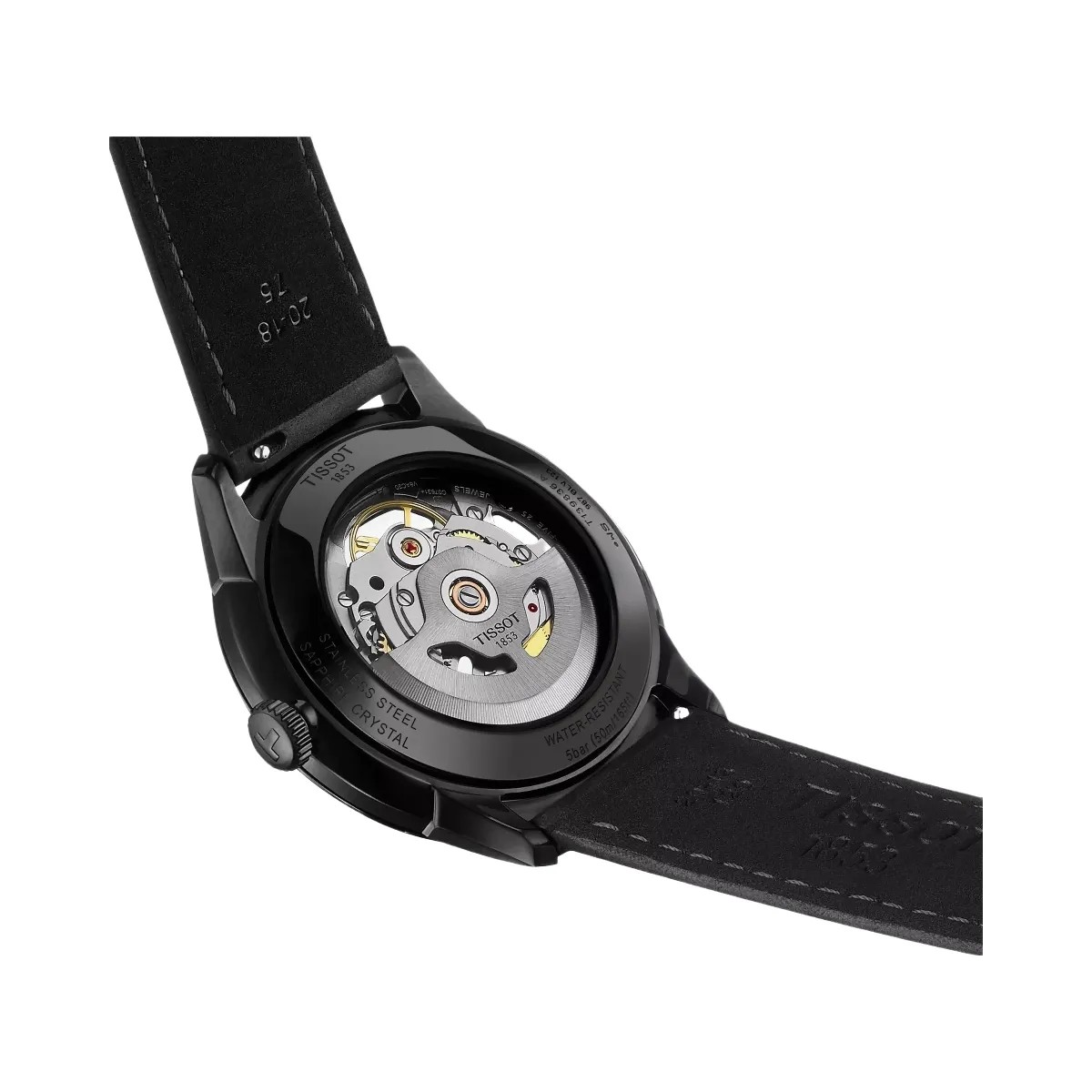 Tissot Chemin Des Tourelles Unisex Automatic Grey Dial Analog Leather Watch T1398363644100 - HypeFly India View 6