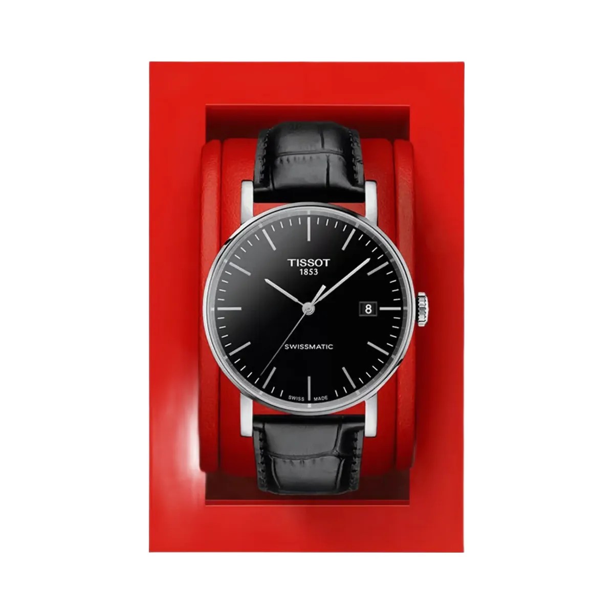 Tissot Everytime Men Automatic Black Dial Analog Leather Watch T1094071605100 - HypeFly India View 5